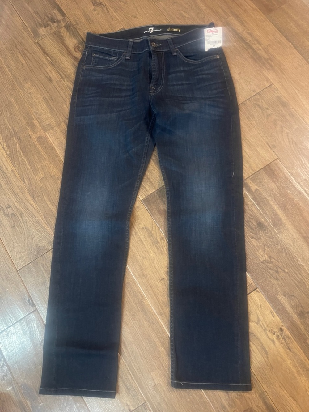 7 For All Mankind Men’s Straight Jeans in Dark Indigo